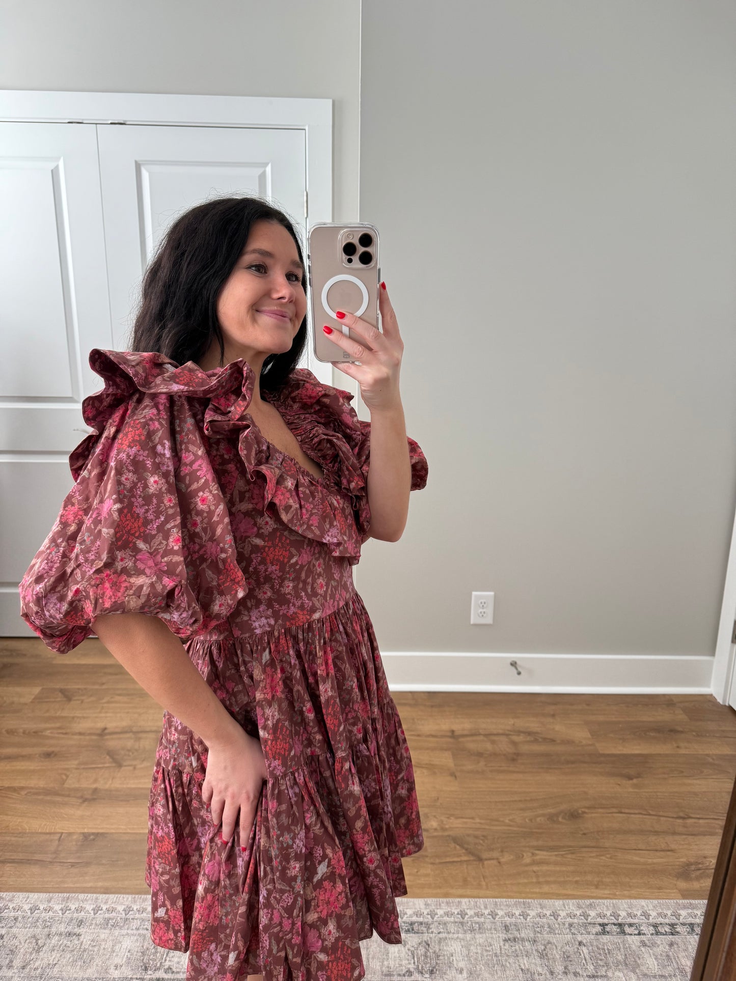 Floral Ruffle Mini Dress
