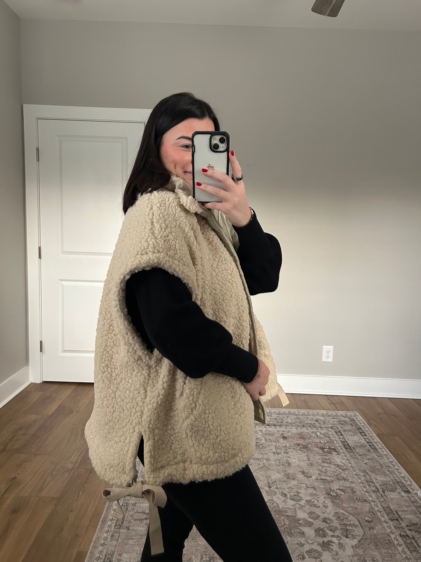 Oversized Teddy Fleece Vest