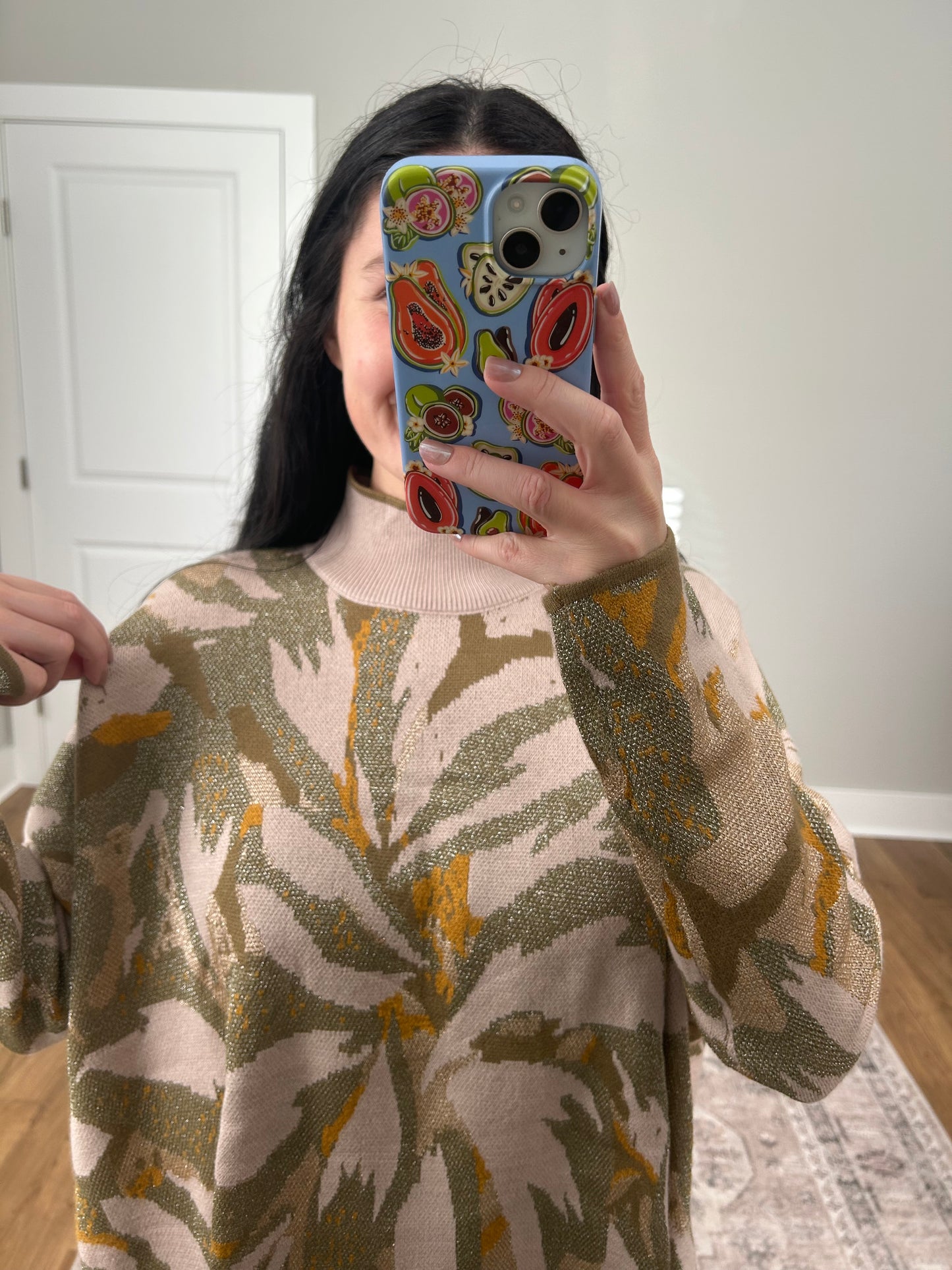 Golden Palm Sweater
