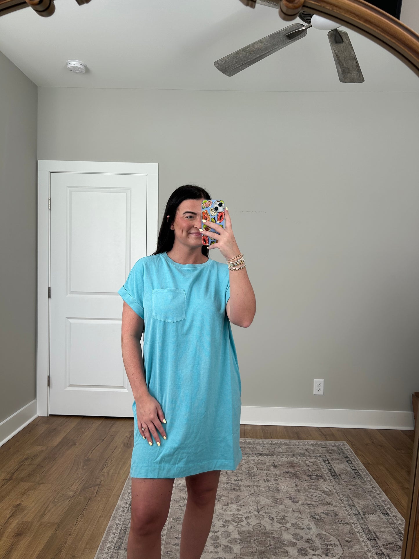 Sky Blue T-Shirt Dress