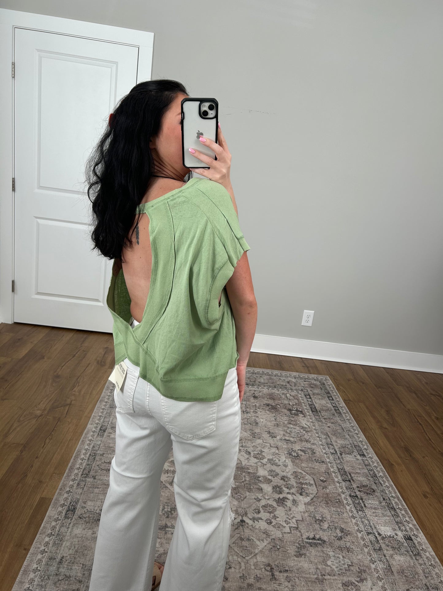 Lime Open Back Top