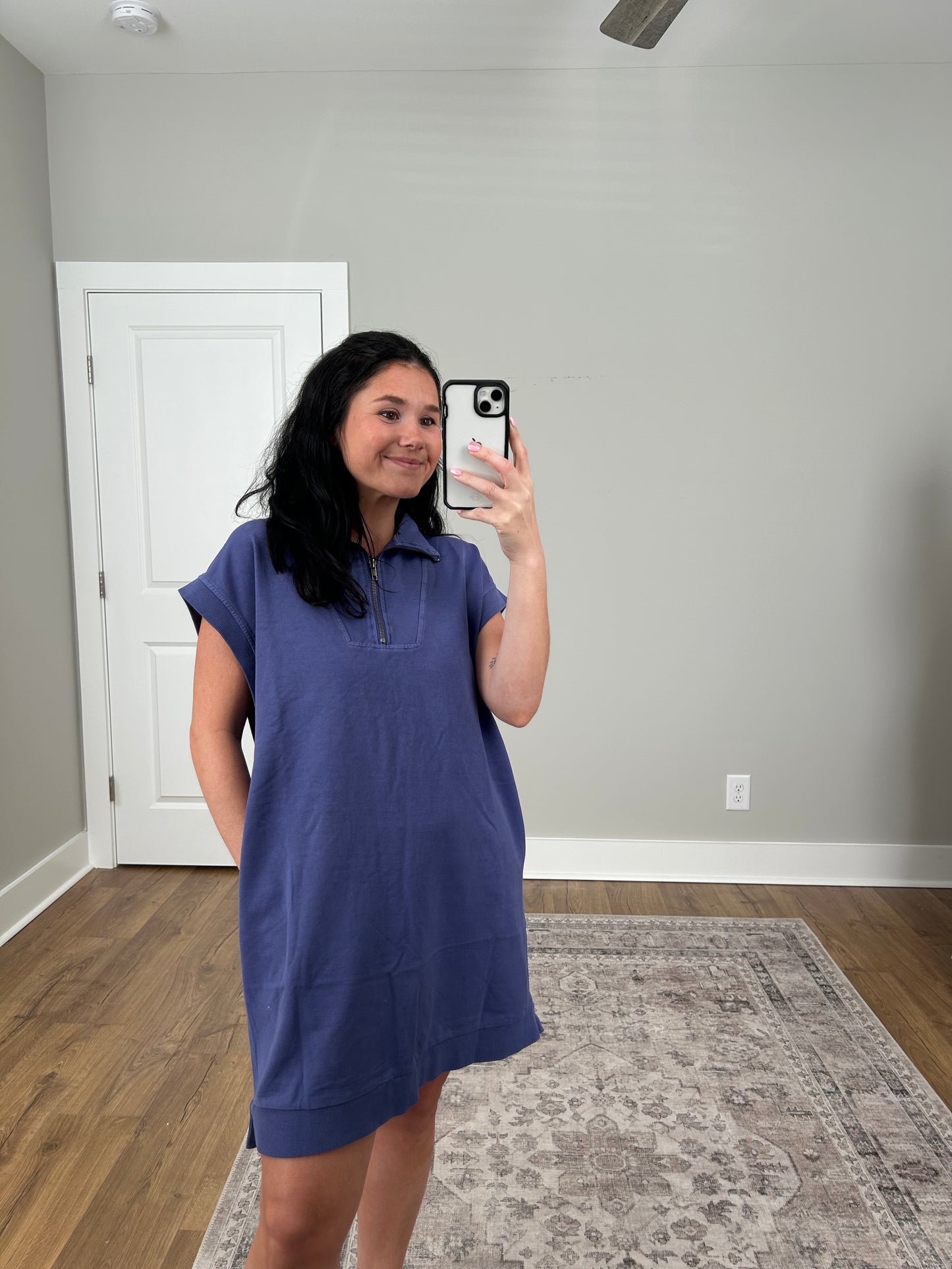 Indigo Zip-Up Dress