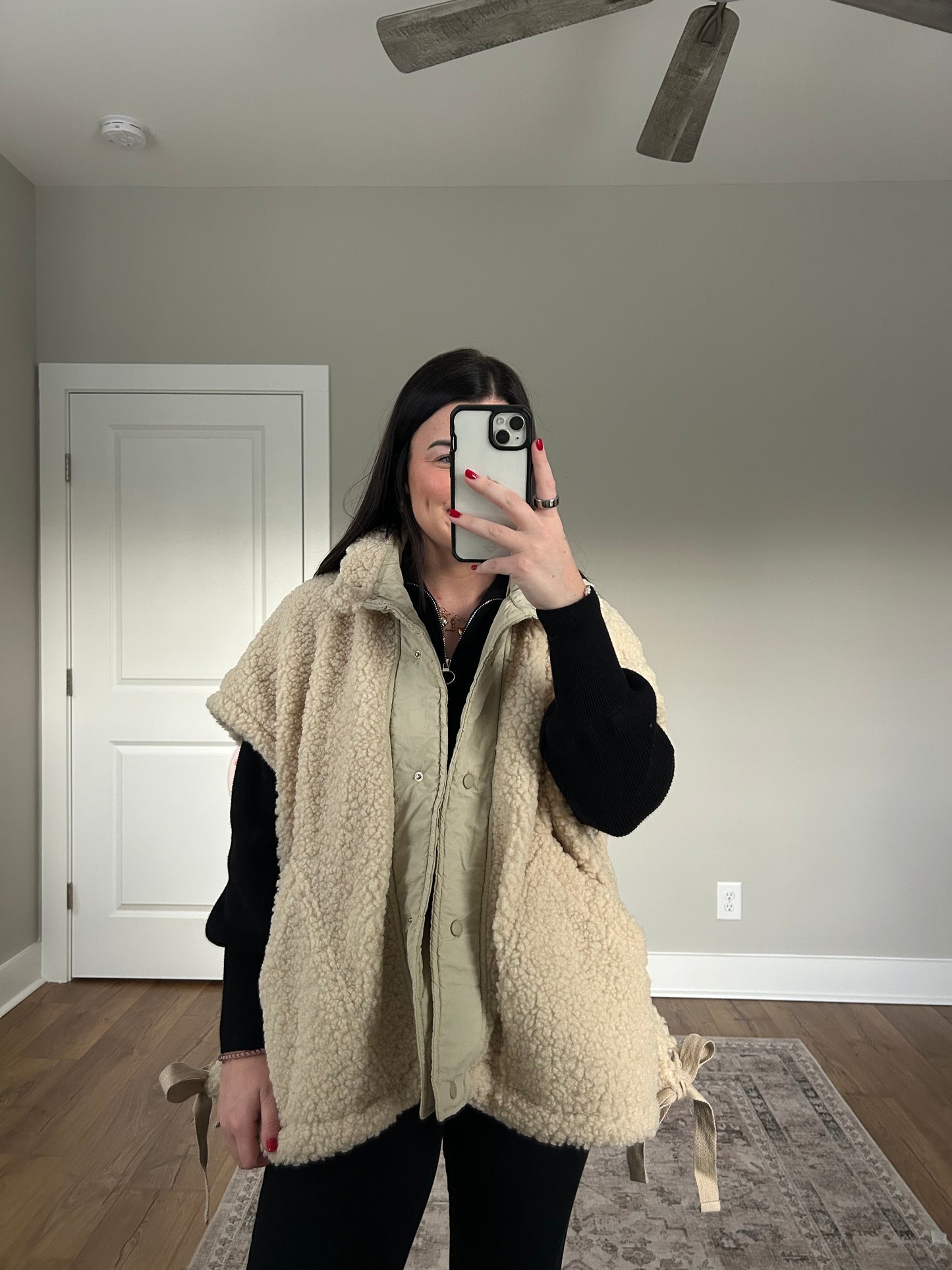 Oversized Teddy Fleece Vest