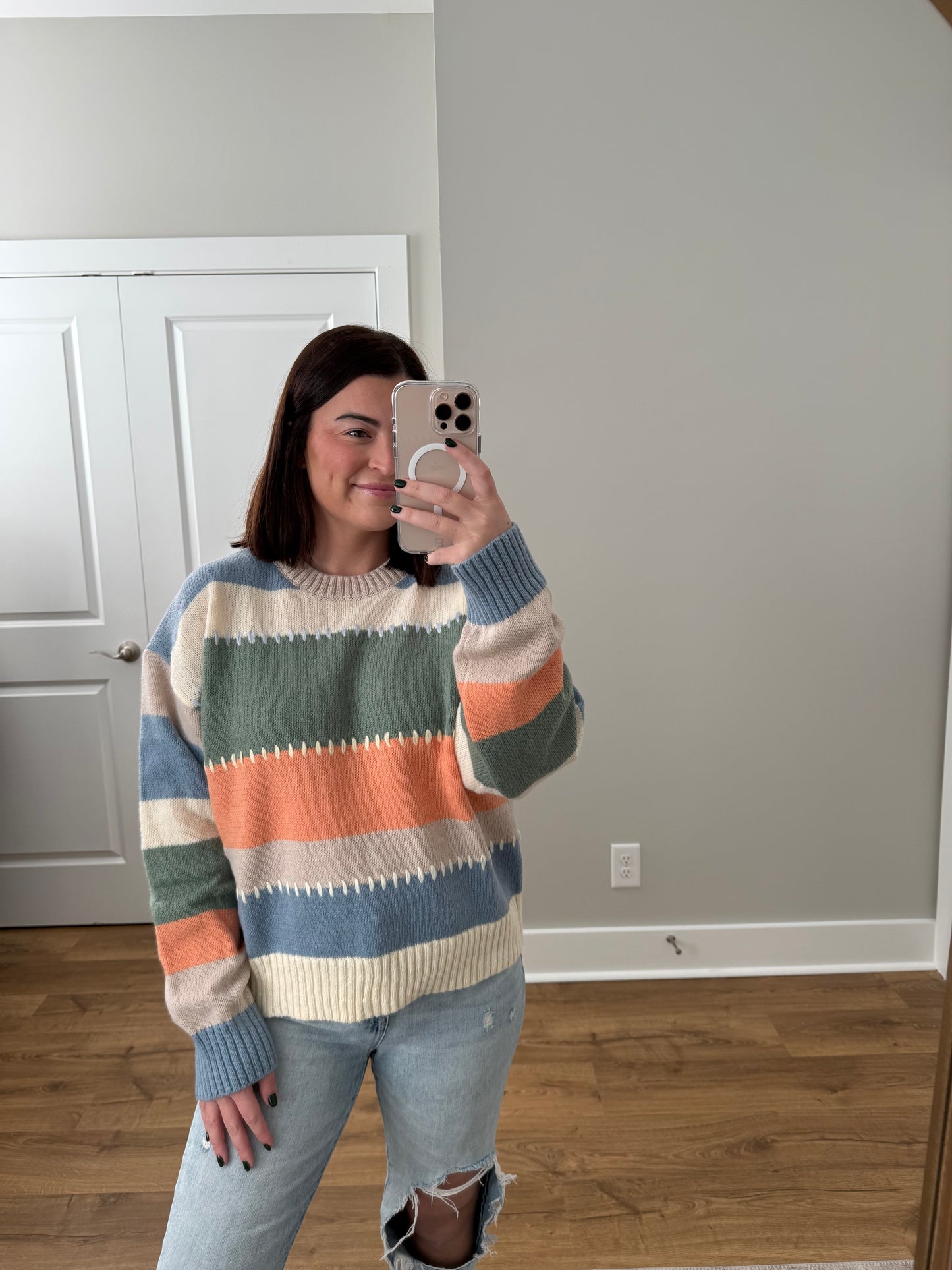 Multi Striped Stitch Sweater