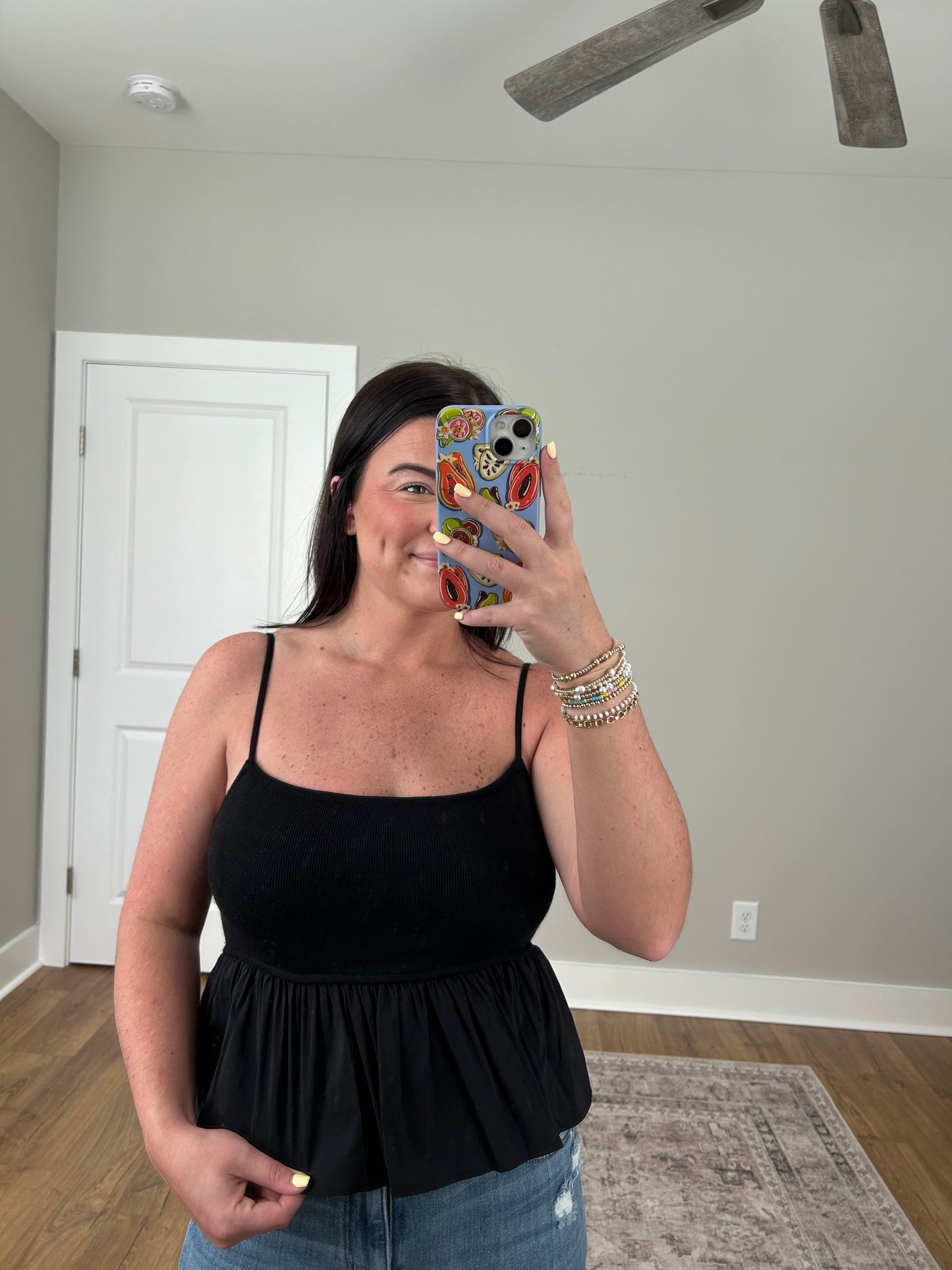 Black Peplum Top
