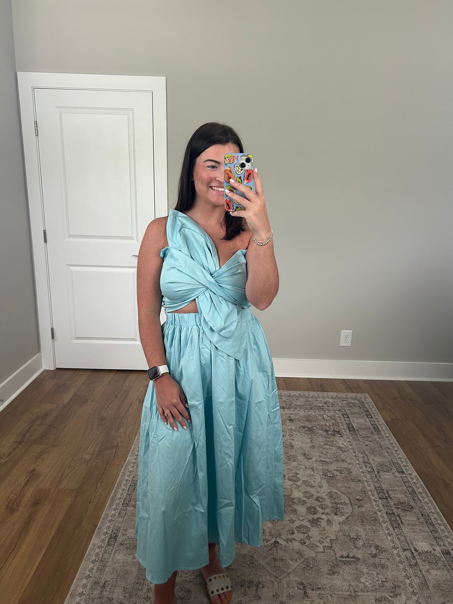 Knotted Bow Midi Dress