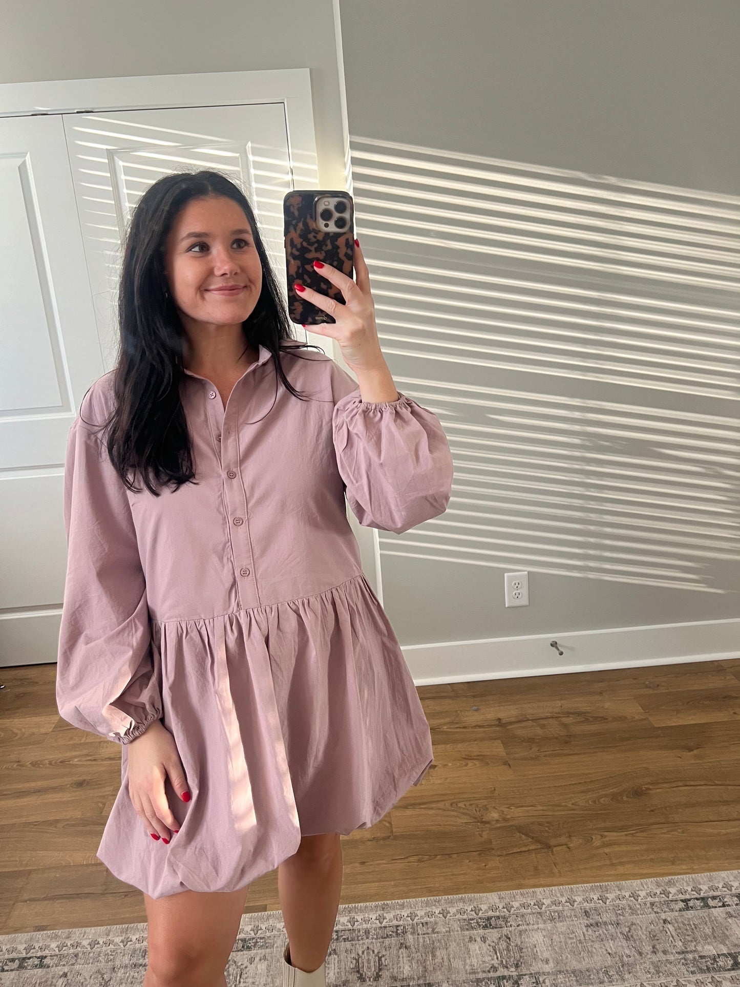 Bubble Hem Mini Dress
