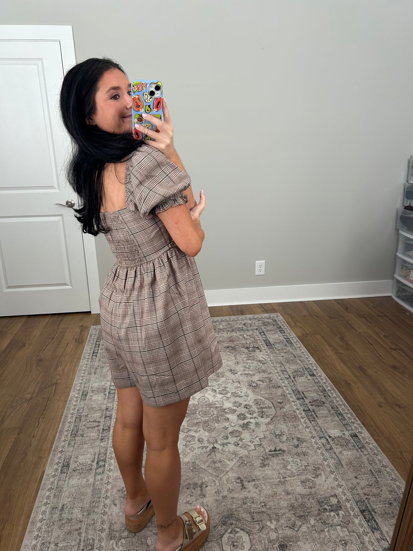 Falling For Plaid Romper