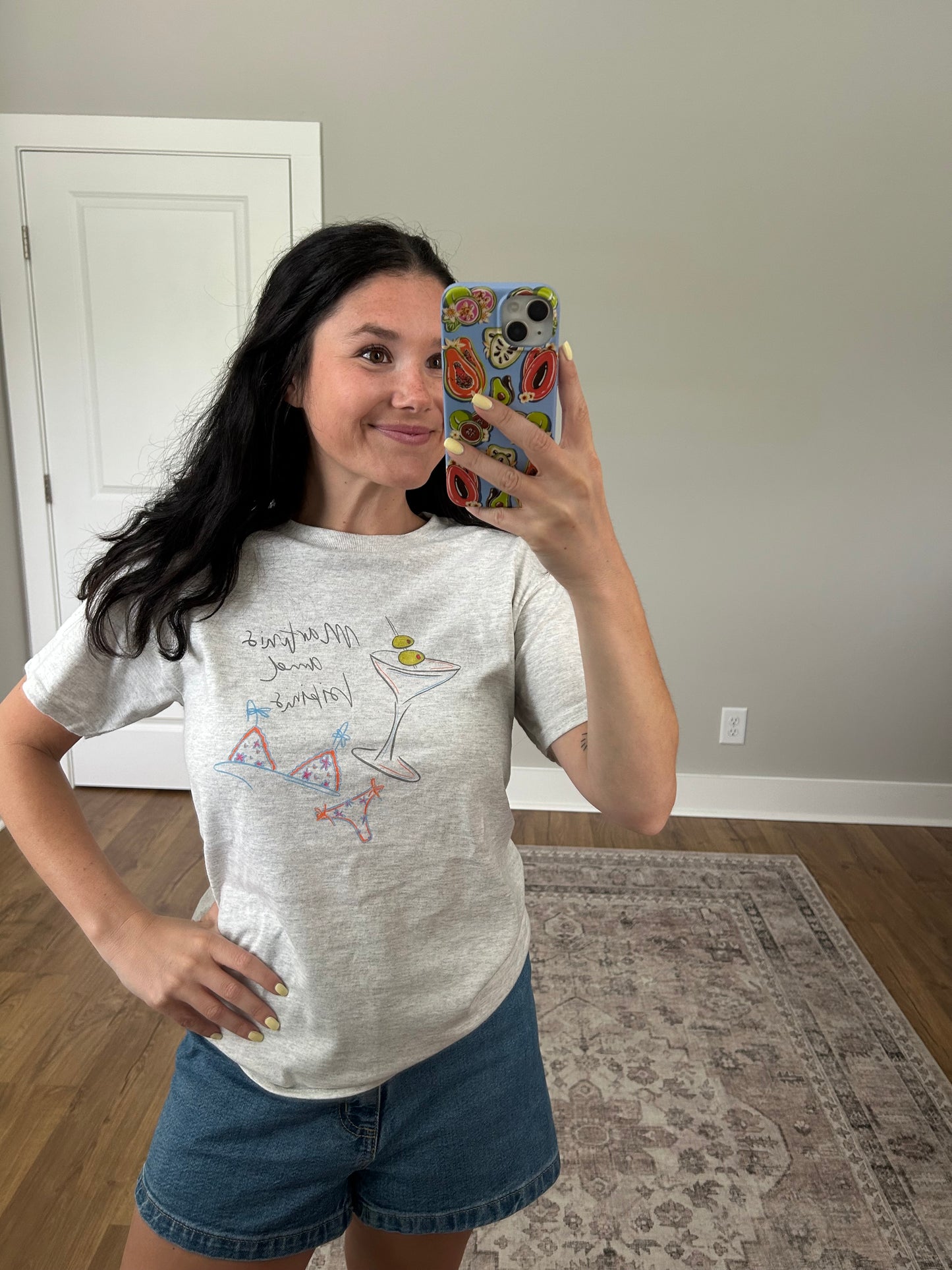 Martinis & Bikinis Tee - grey