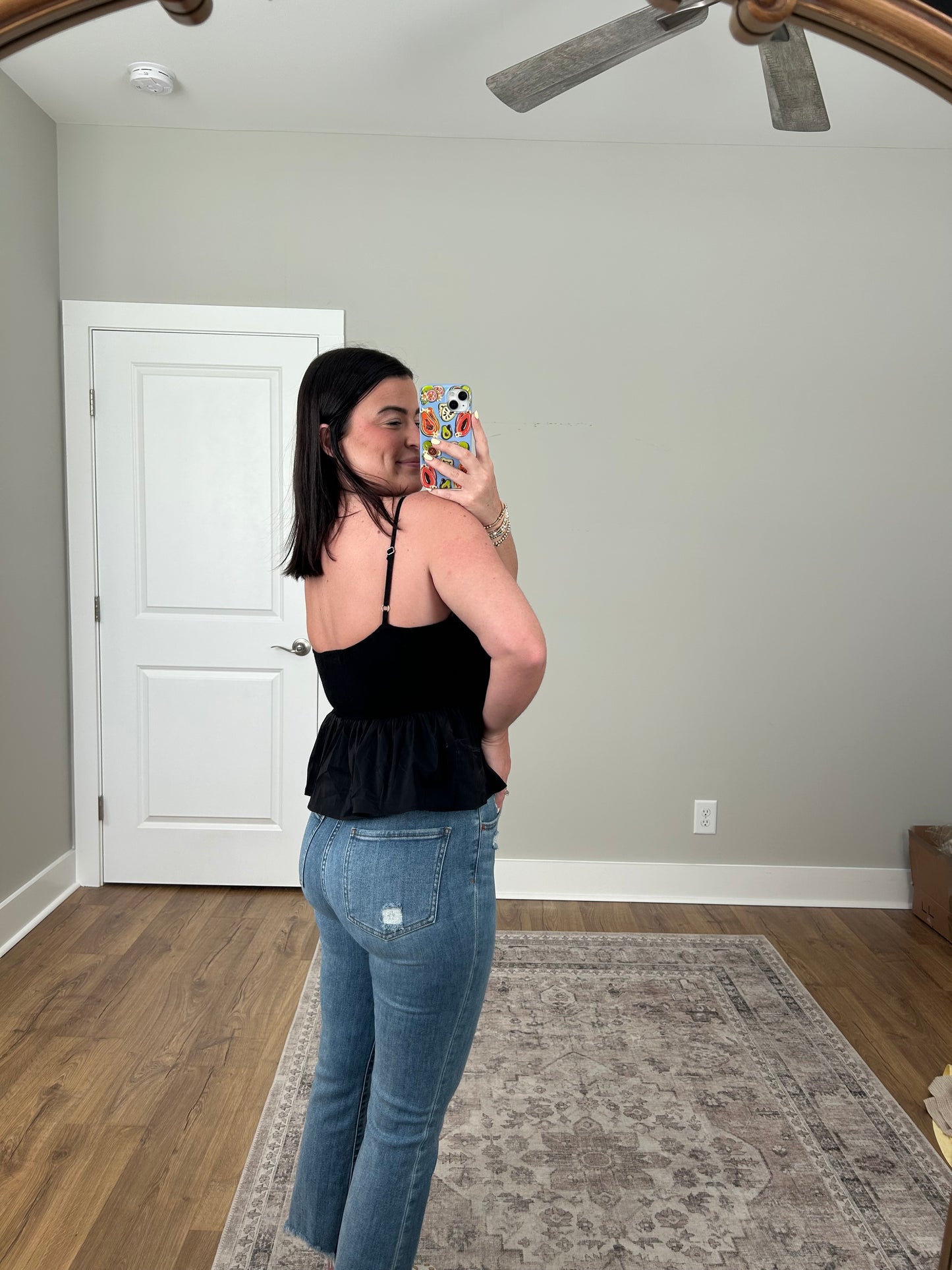 Black Peplum Top
