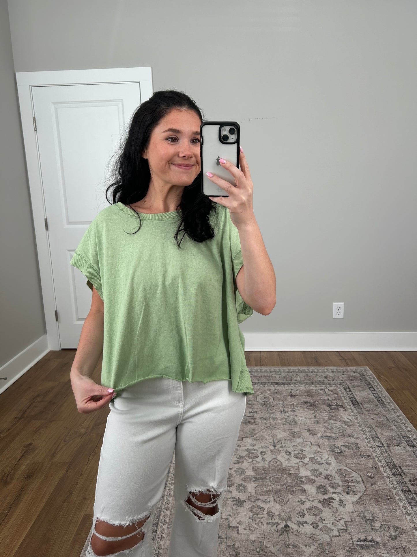 Lime Open Back Top