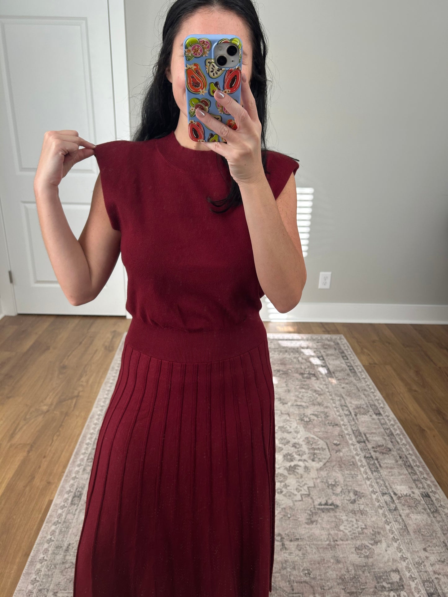 Merlot Knit Dress -THML