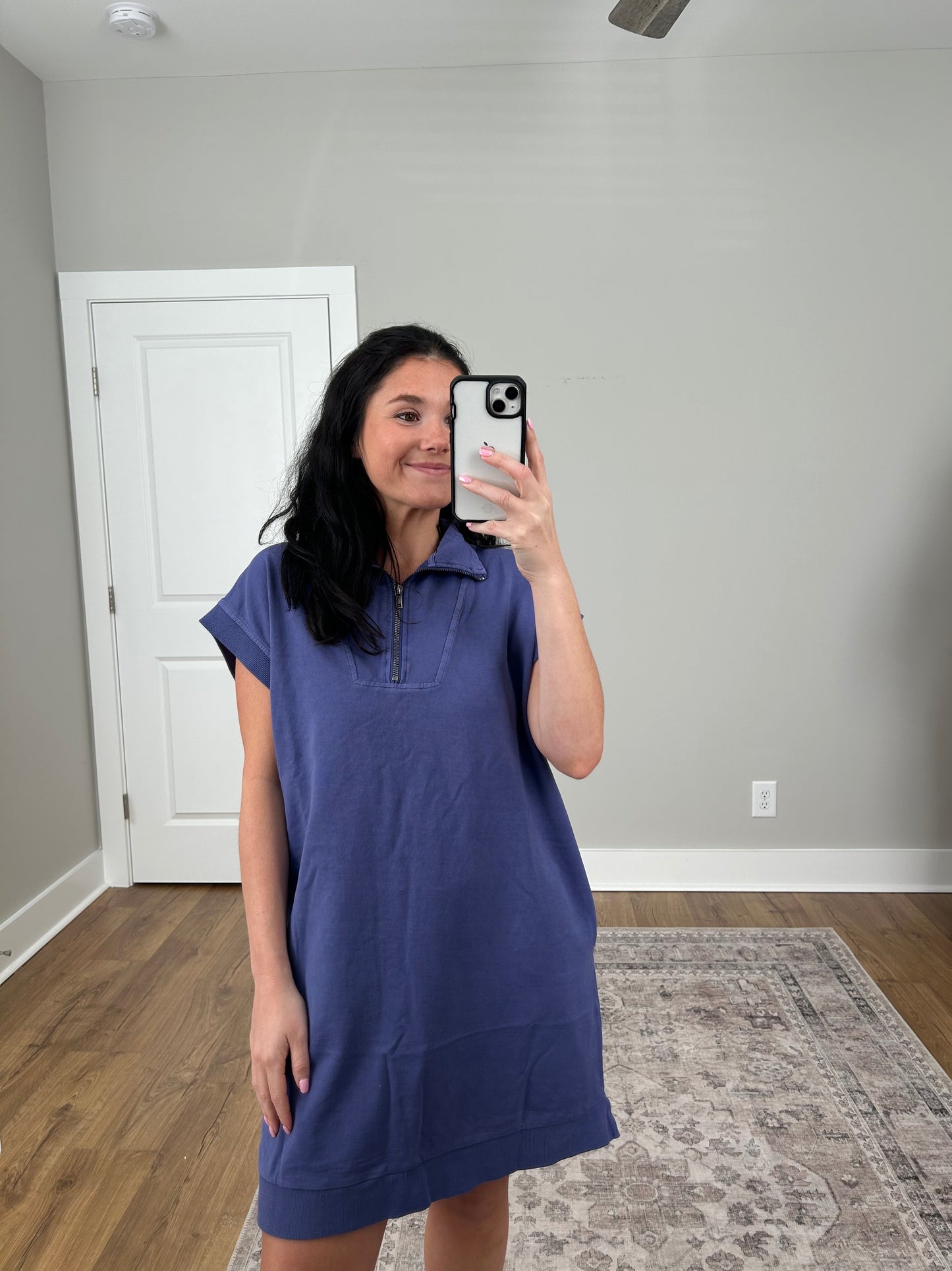 Indigo Zip-Up Dress