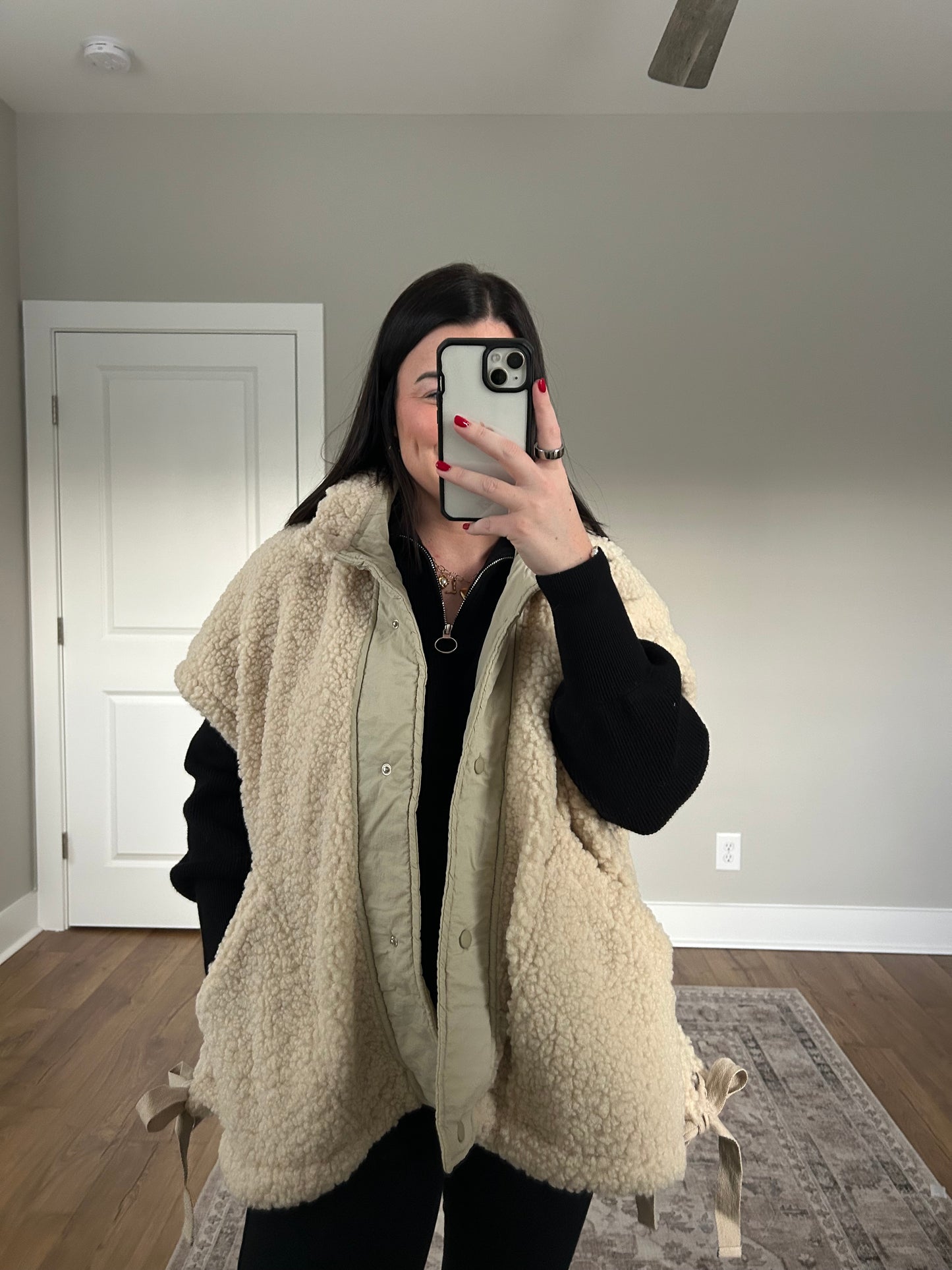 Oversized Teddy Fleece Vest