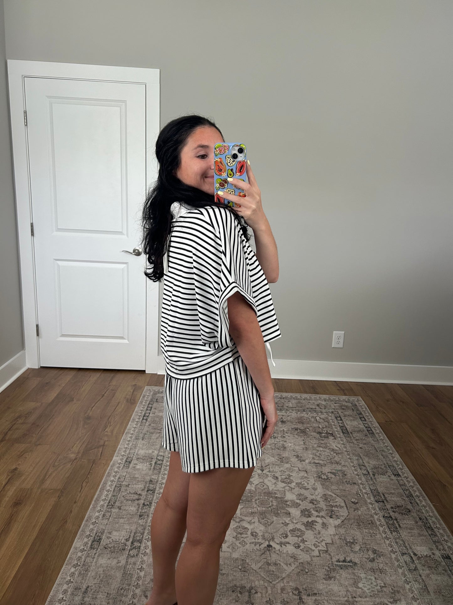 Collared Stripe Set