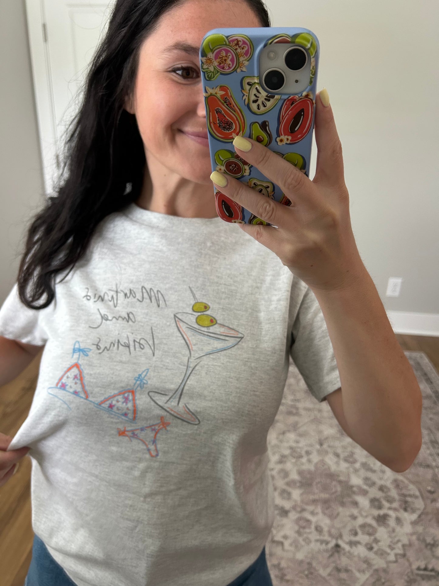 Martinis & Bikinis Tee - grey