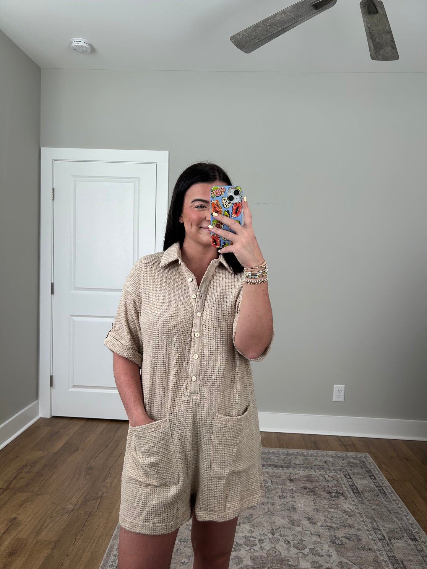 Oatmeal Knitted Romper
