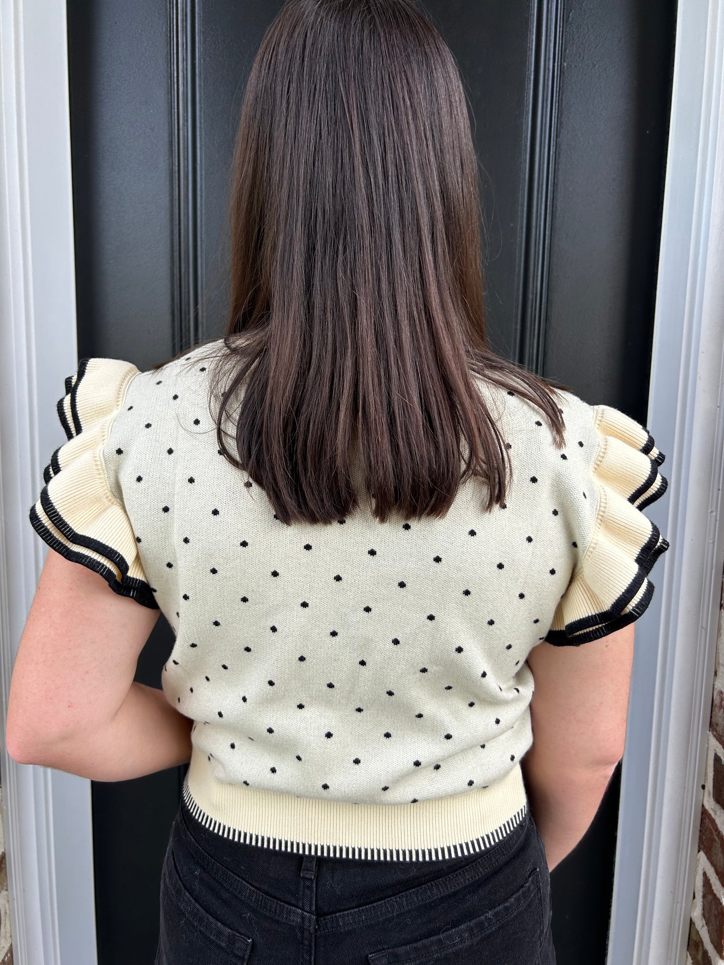 Polka Dot Sweater Top
