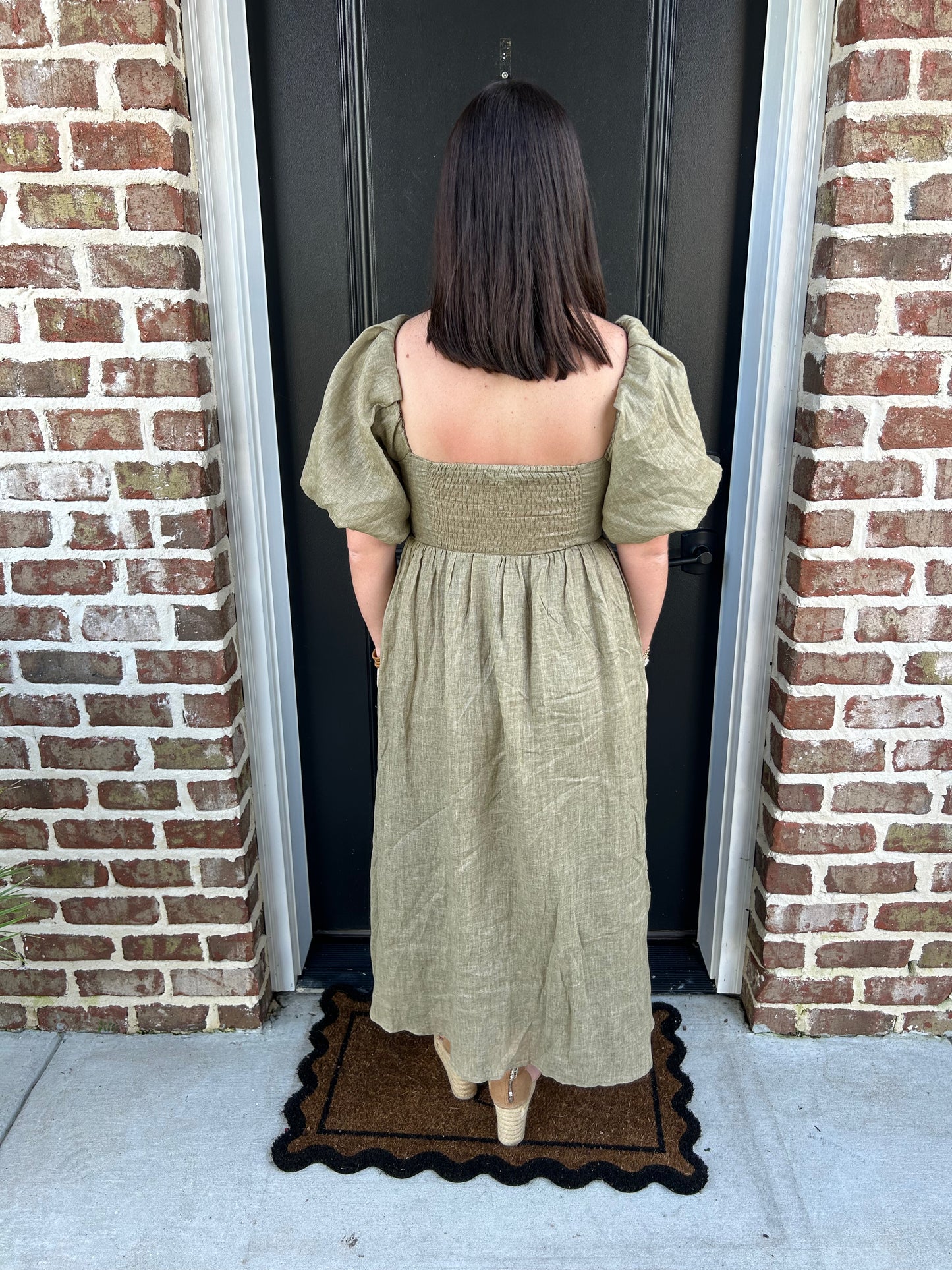 Puff Sleeve Maxi Dress