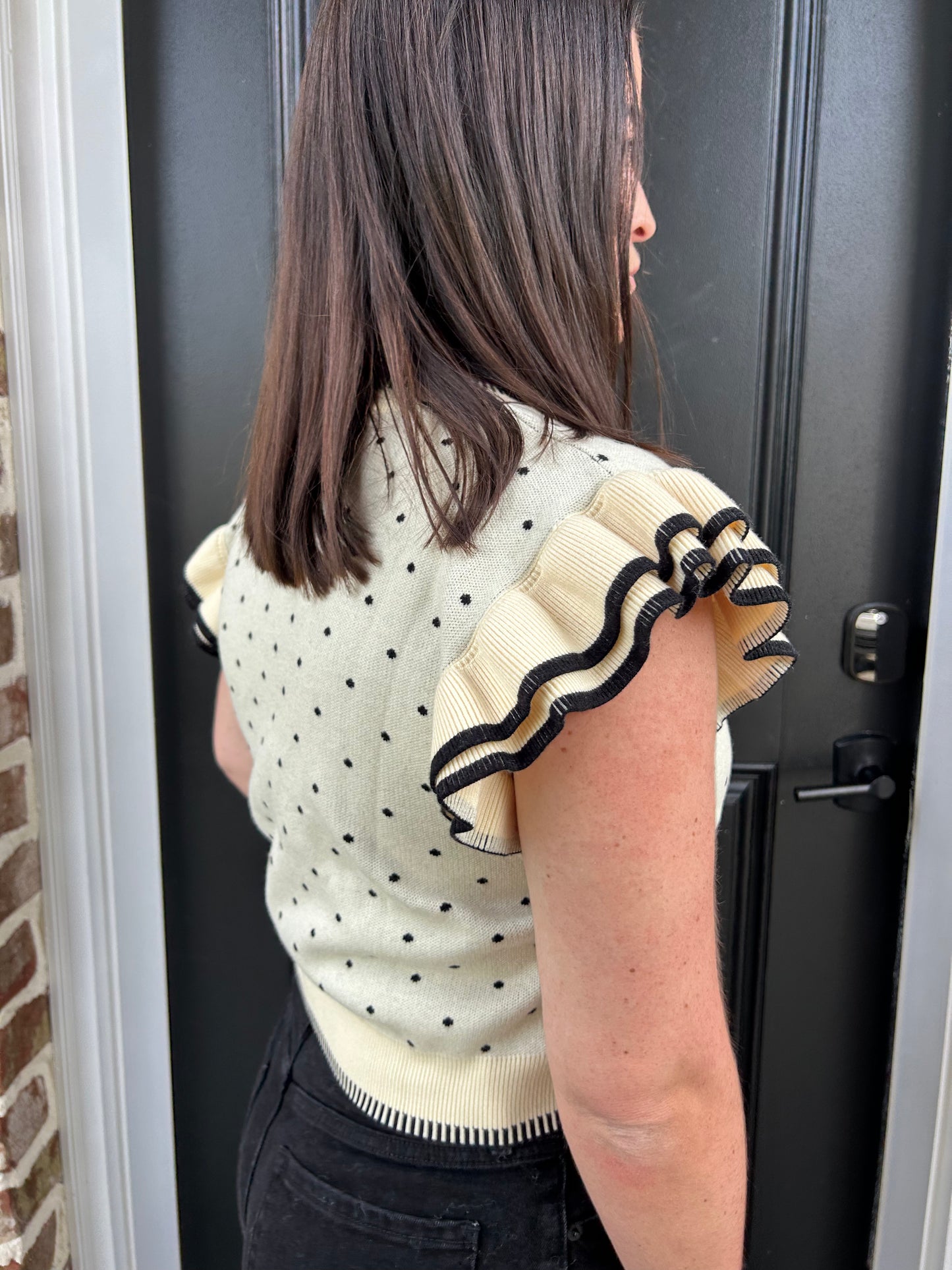 Polka Dot Sweater Top