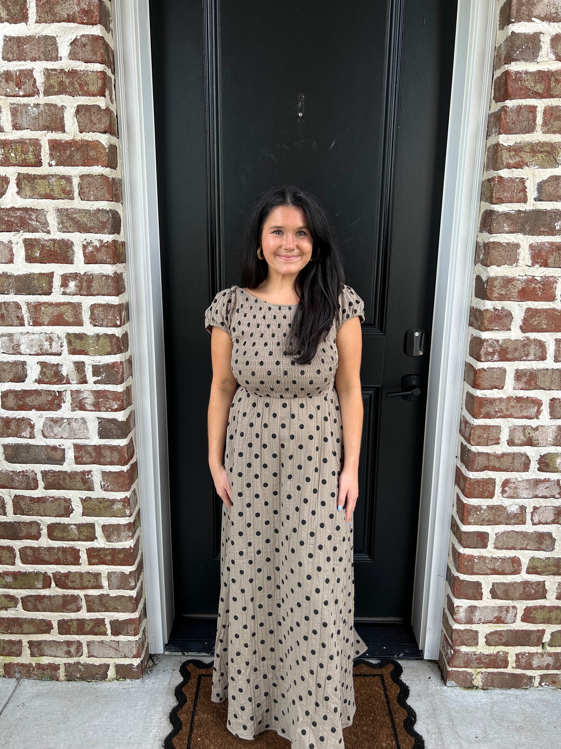 polka dot dress open back The Maisey Polka Dot Open Back Dress  Thread + Seed