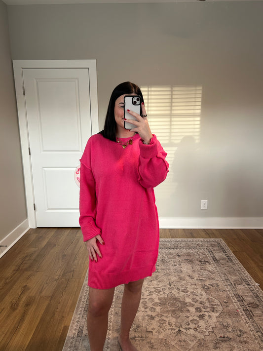 Oversized Tunic Sweater Dress