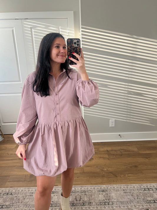 Bubble Hem Mini Dress