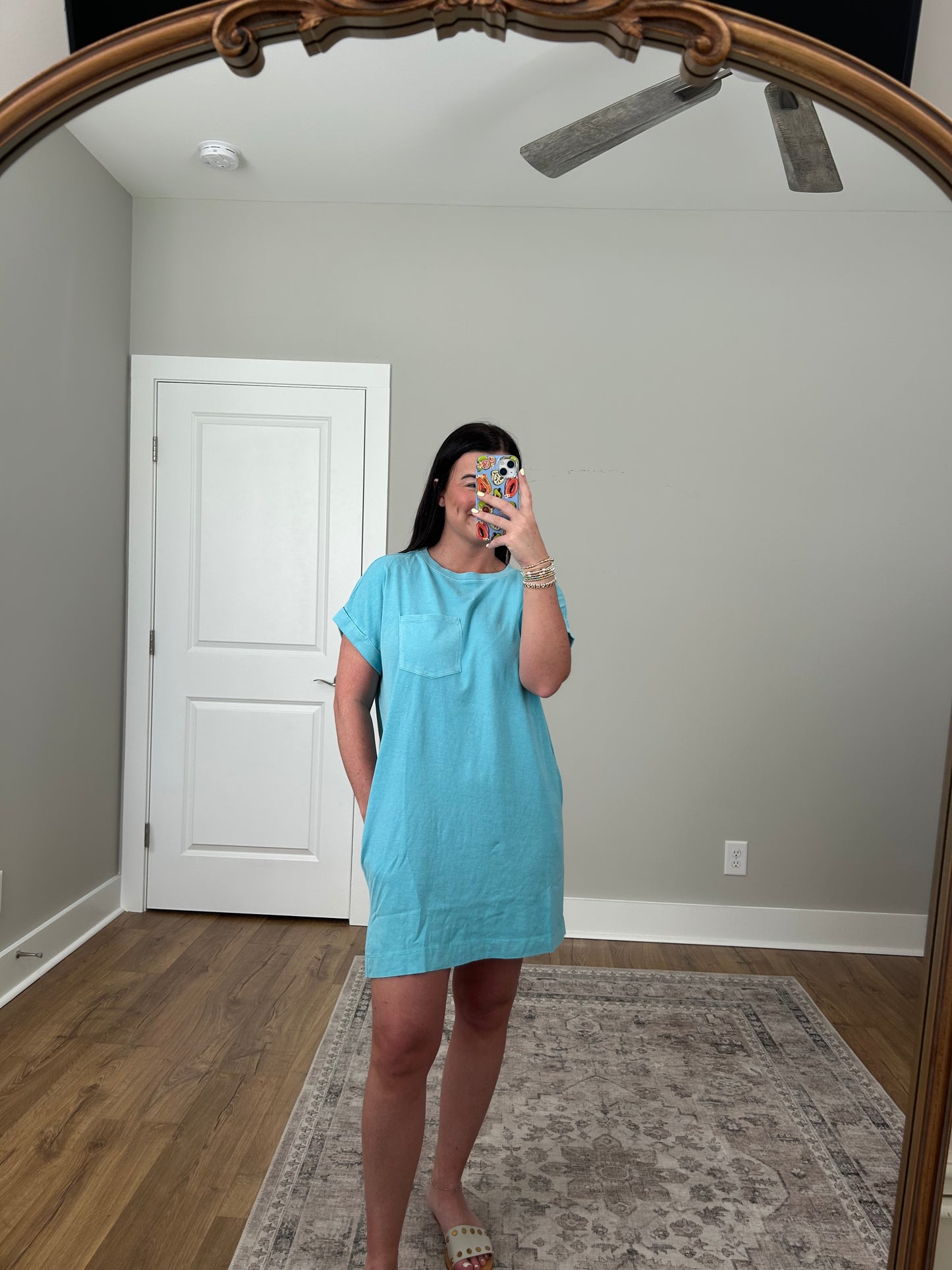 Sky Blue T-Shirt Dress