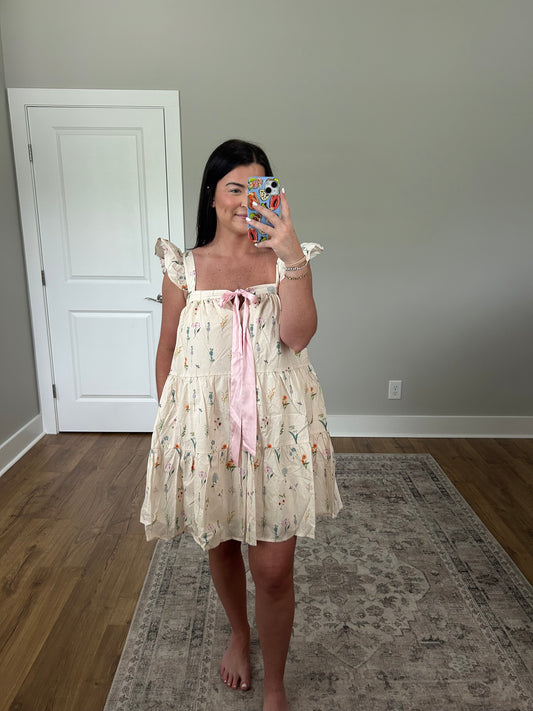 Flutter Sleeve Mini Dress