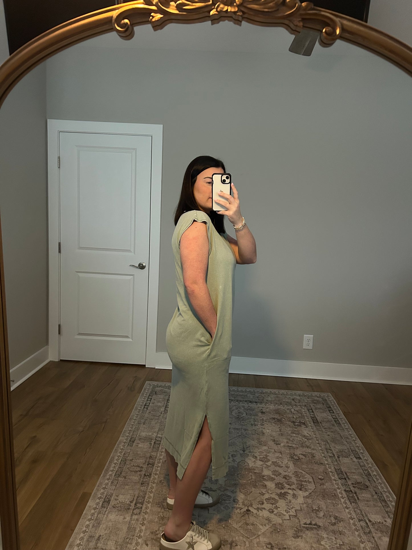 Sage T-Shirt Maxi Dress