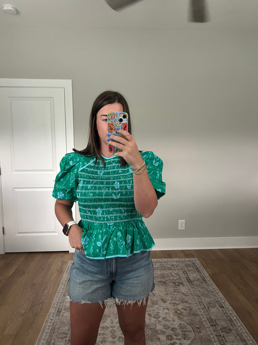 Baker Smocked Top