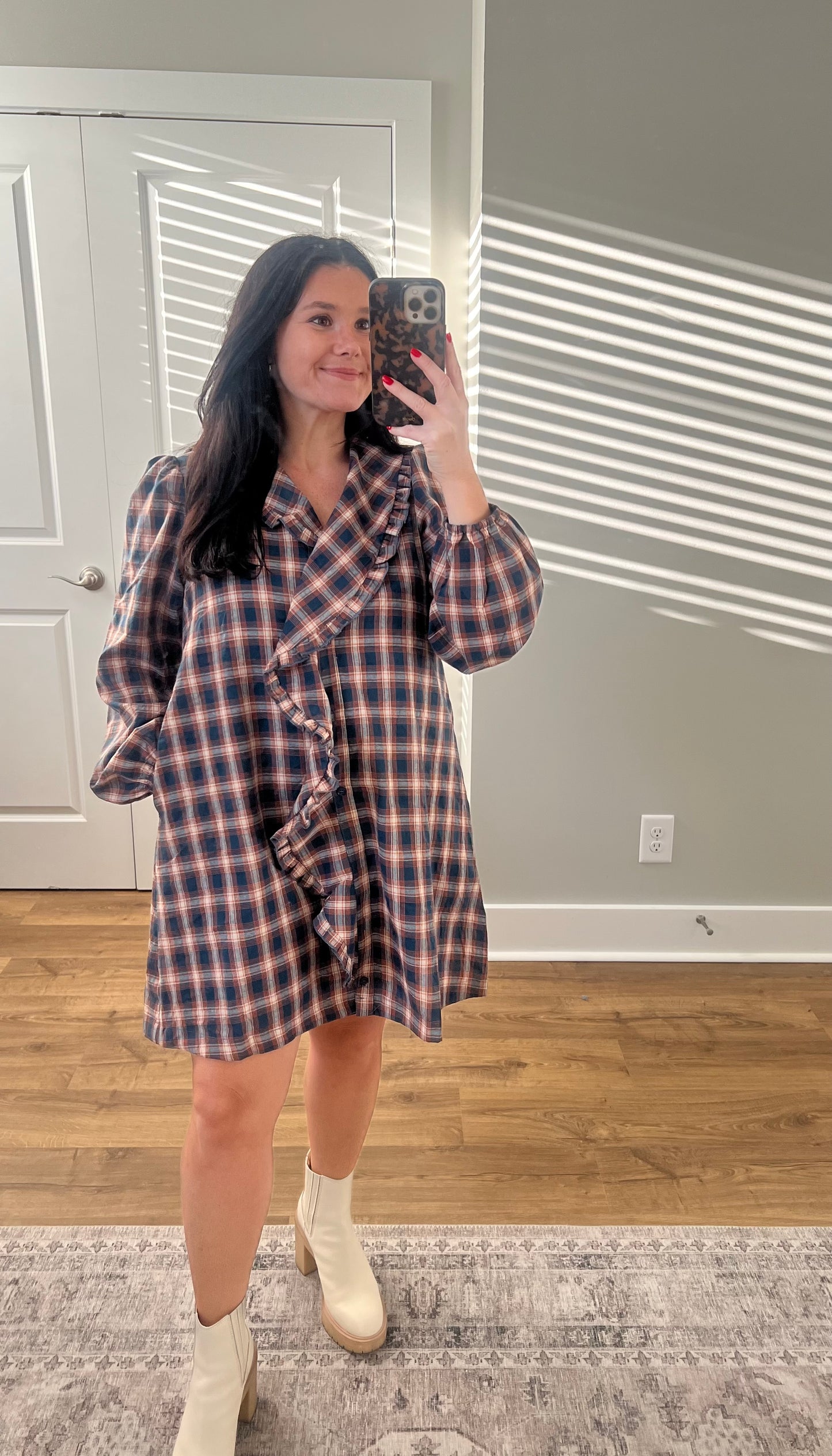 Plaid Ruffle Dress