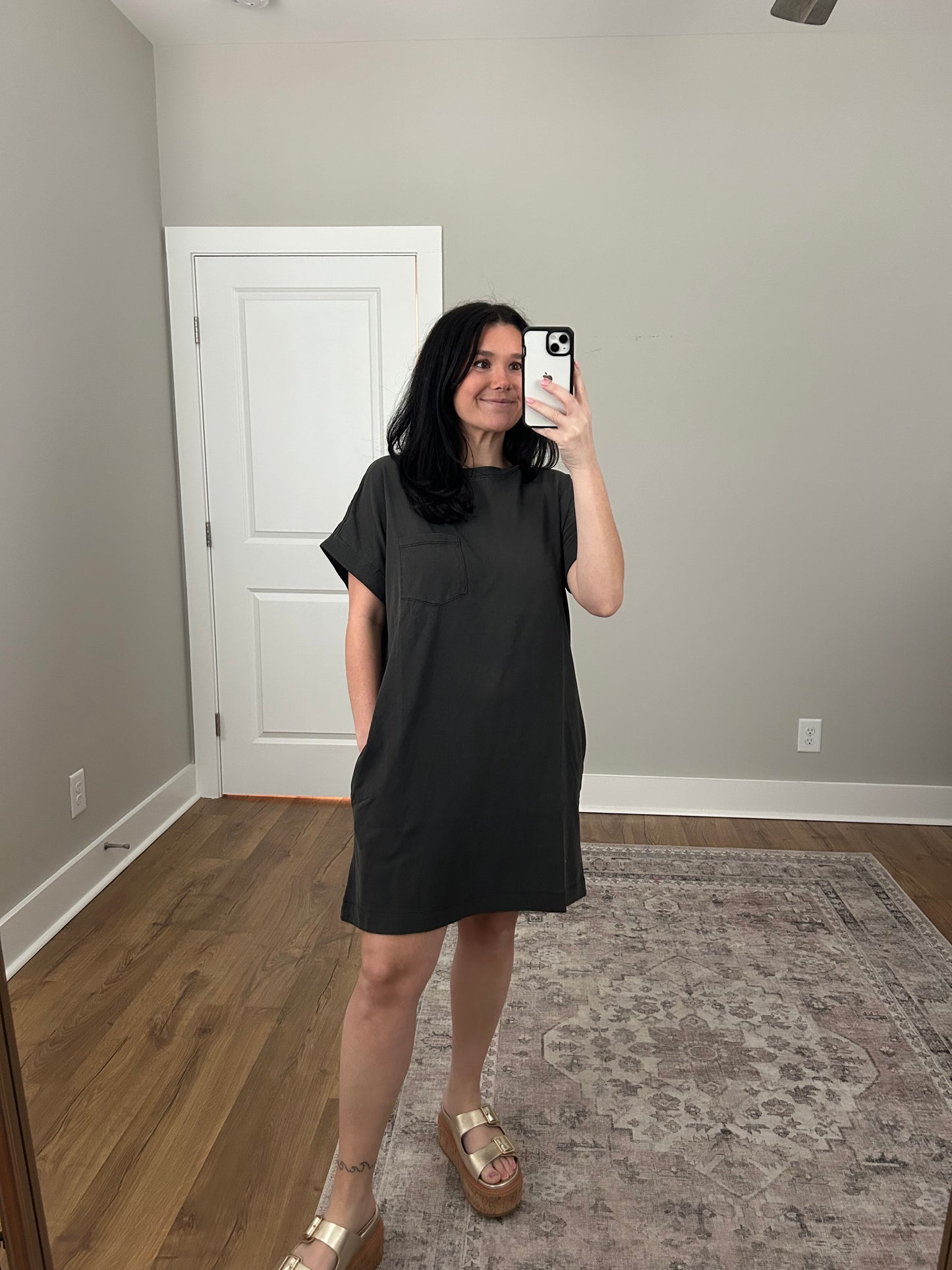 Charcoal T-Shirt Dress