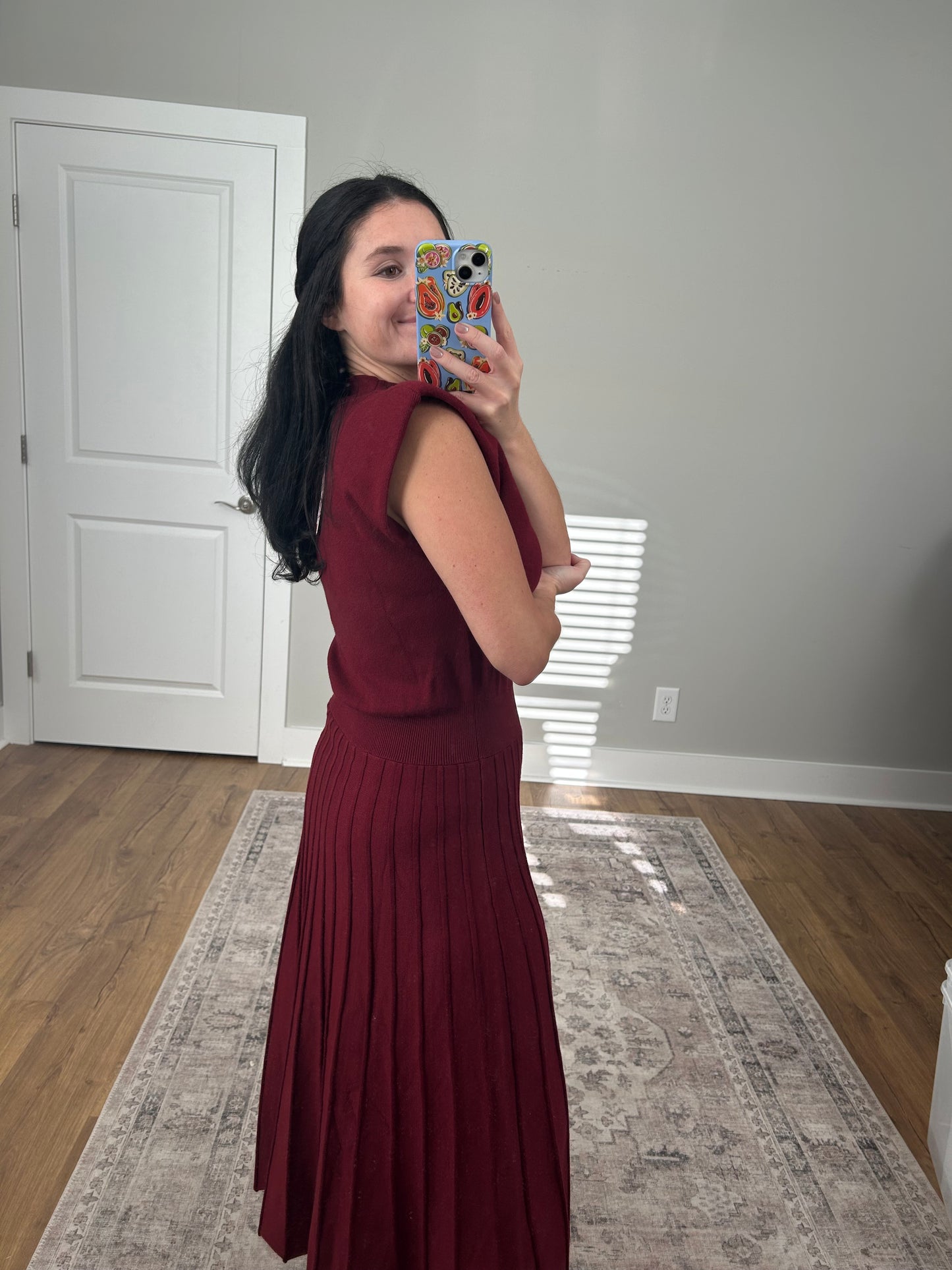 Merlot Knit Dress -THML