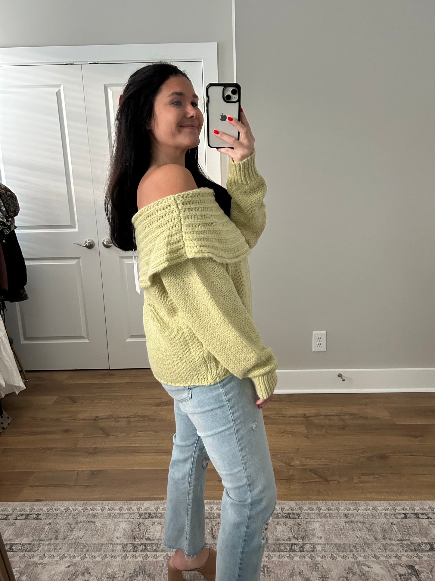 Cowl Neck/ Off The Shoulder Sweater