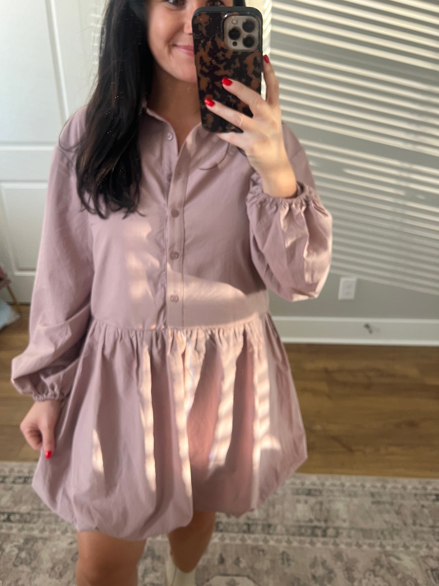 Bubble Hem Mini Dress