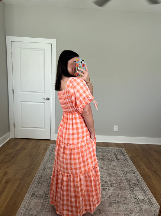 Chloe Checkered Maxi