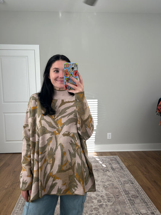 Golden Palm Sweater