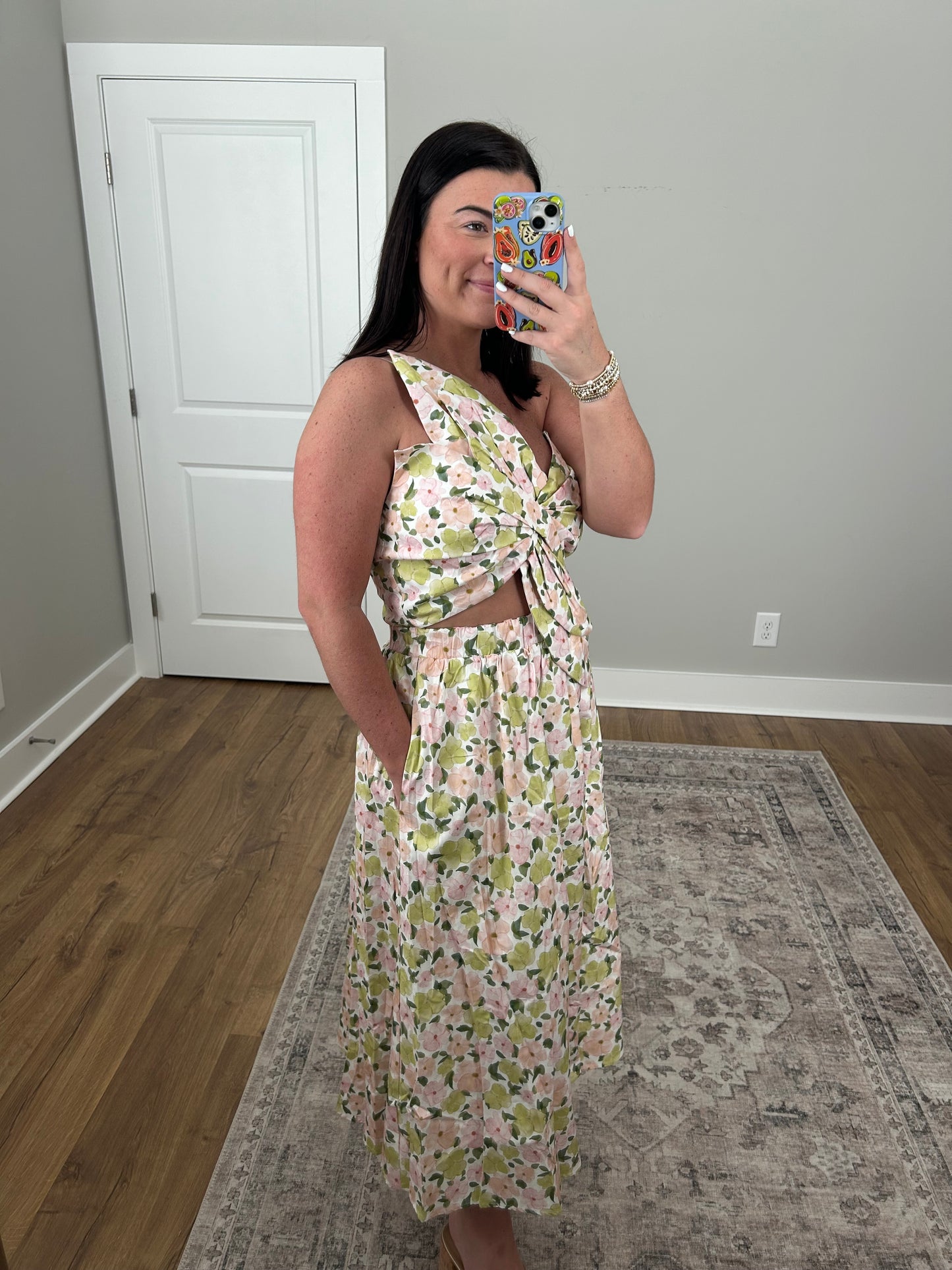 Knotted Bow Midi Dress