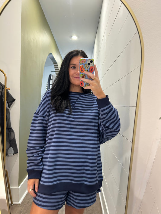 Navy & Blue Long Sleeve Set