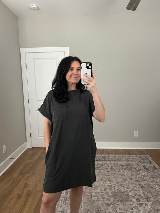 Charcoal T-Shirt Dress