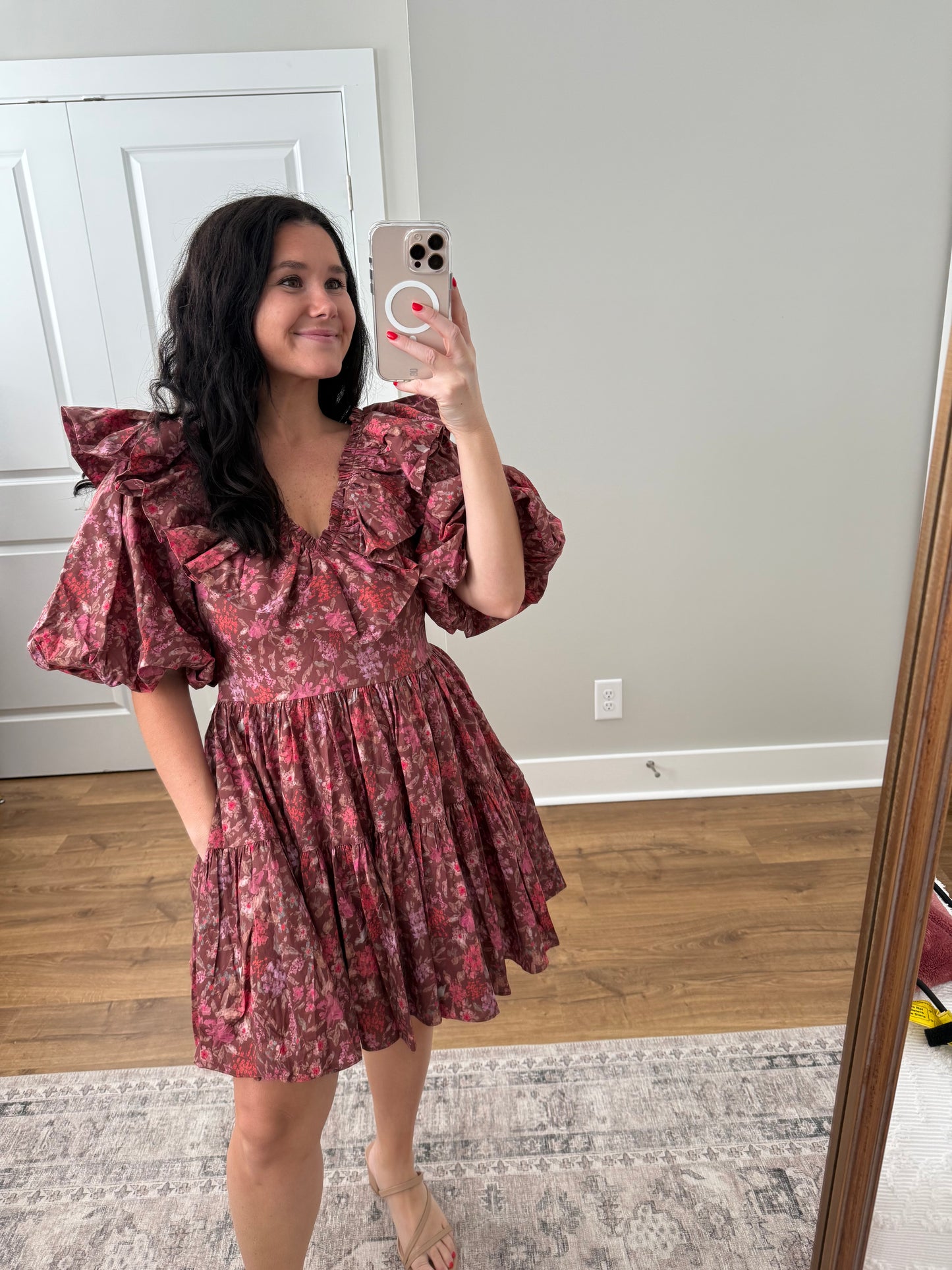 Floral Ruffle Mini Dress