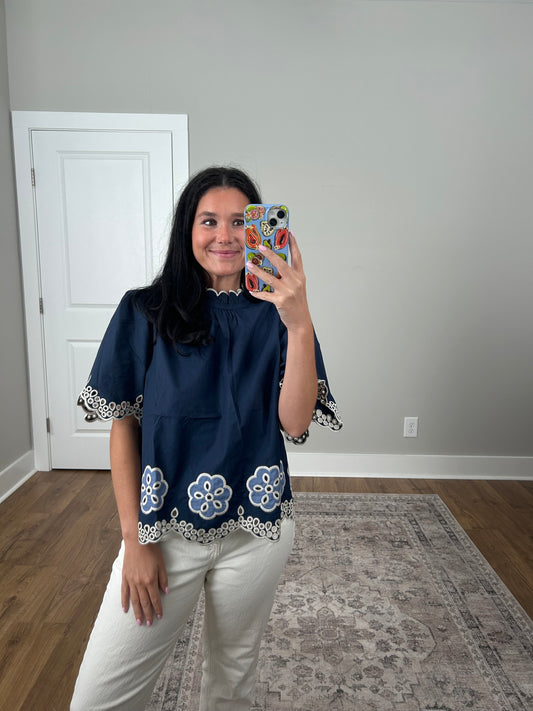 Indigo Fields Blouse