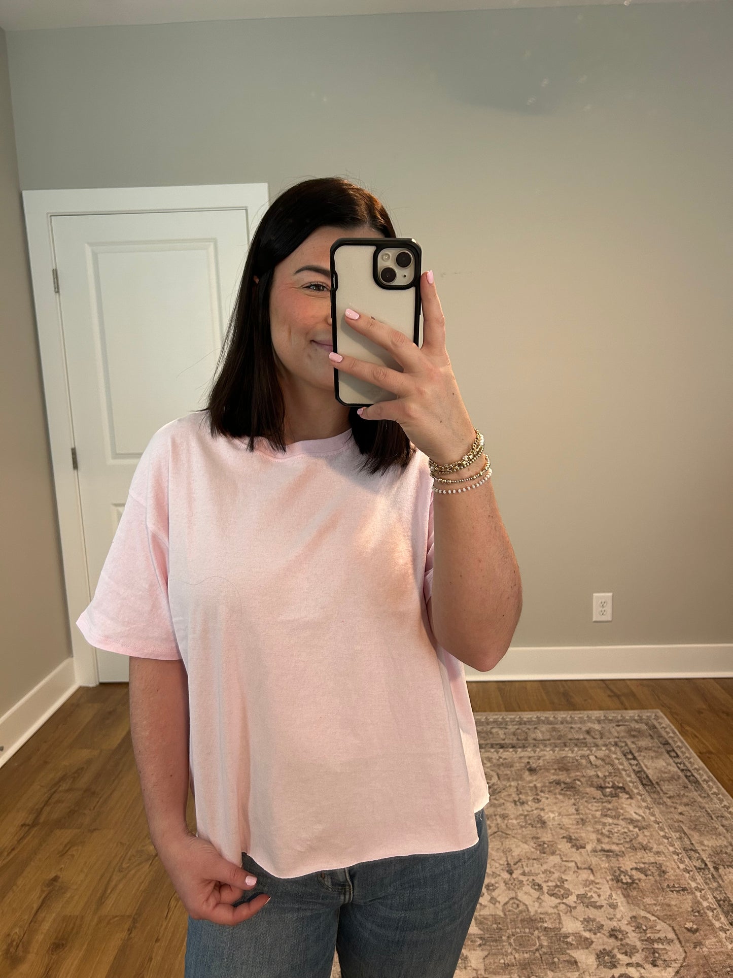 Oversized Baby Pink Tee