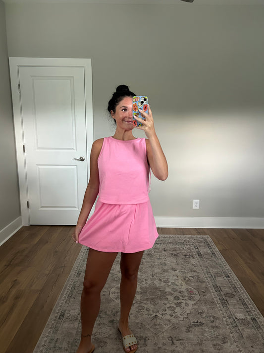 Poppy Pink Skort Set