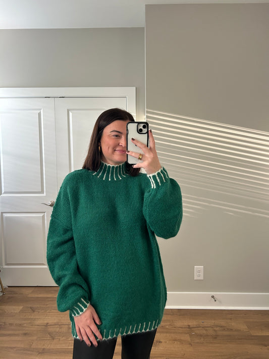 Oversized Mock Neck Sweater