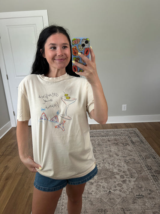 Oversized Martinis & Bikinis Tee